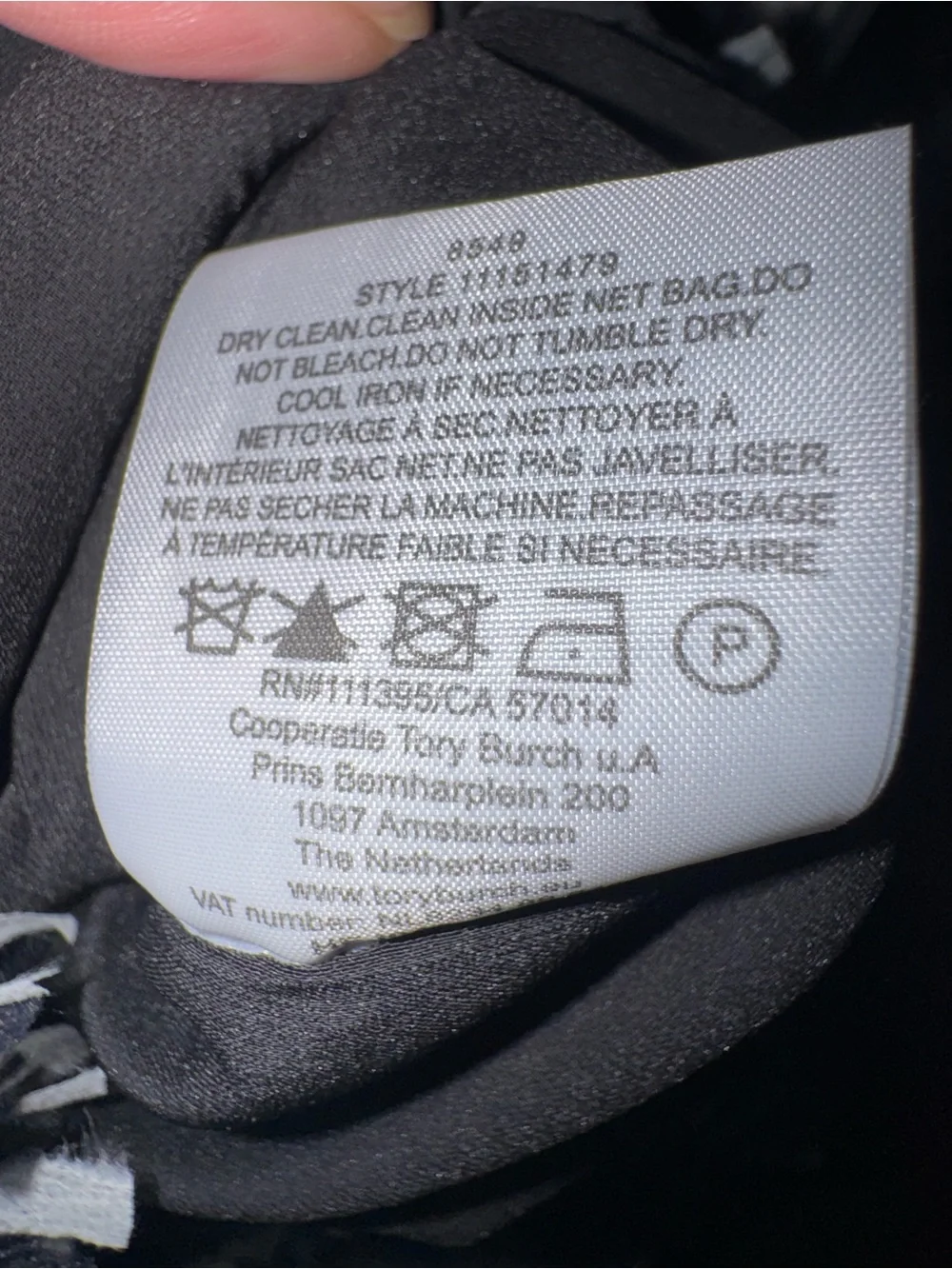 Tory Burch Black and White Sleeveless Knit Mini Dress